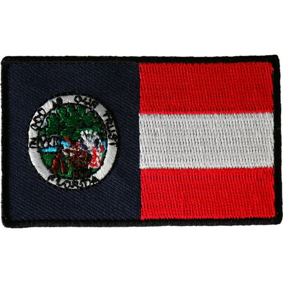 Patch, Embroidered Patch (Iron-On or Sew-On), Historical State of Florida Flag Patch, 3" x 2"