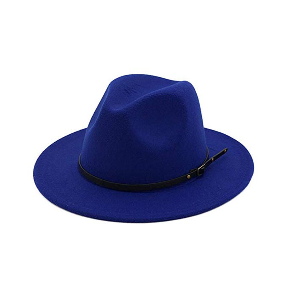 AOKID Fedora Royal Blue,Vintage Solid 