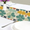 thumbnail image 4 of Yayeee Table Runner 70 inches Long Home Kitchen Dinning Party Decoration, Beige Clover Pattern, 4 of 7
