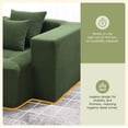 thumbnail image 6 of 105 Inch L-Shaped Modular Sectional Sofa, Corduroy Boneless Couches with Wide Armrest and Tufted Design, No Assembly Required, Full Compressed Cloud Couch for Living Room, Bedroom, Green, 6 of 9