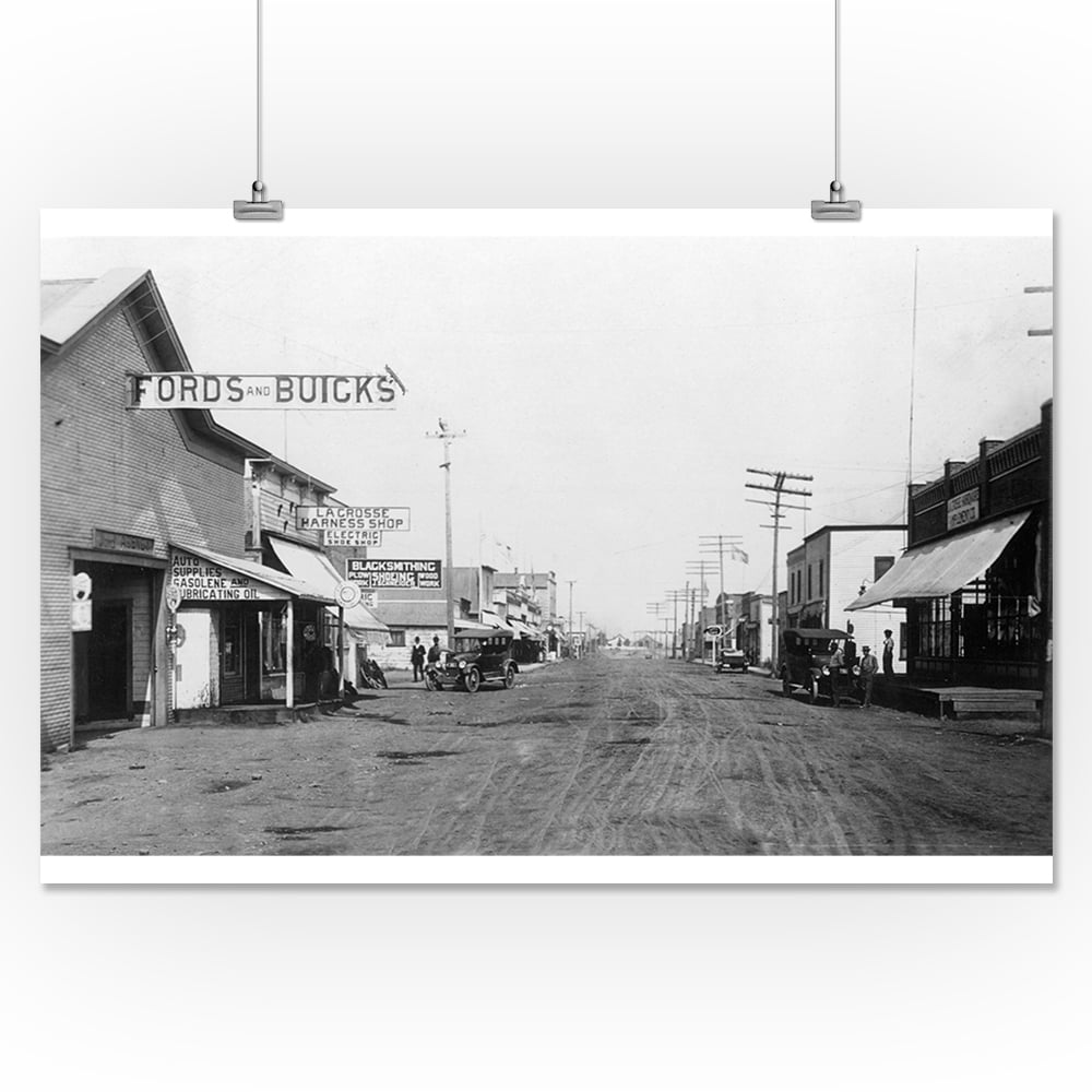 La Crosse, Washington View of Main Street (16x24 Giclee Gallery Print