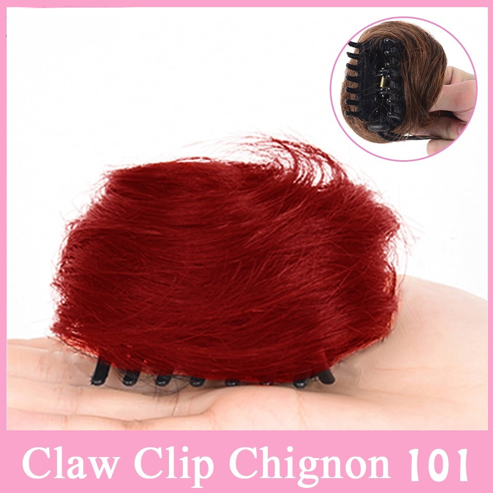 Space Bun Hairpieces Mini Claw Clip in Hair Bun Messy Cat Ears Hair Extension Donut Chignon