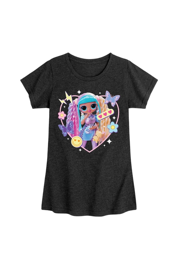 LOL OMG! Fashion Dolls - Candylicious, Butterflies, & Hearts - Toddler & Youth Girls Short Sleeve Graphic T-Shirt