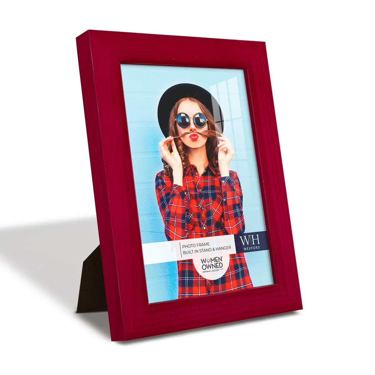 Woodgrain 5 in. x 7 in. Cherry Red Picture Frame