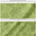 thumbnail image 2 of Soimoi Green Cotton Poplin Fabric Snow Flakes Floral Printed Fabric 1 Yard 56 Inch Wide, 2 of 7