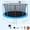 Blue with Basketball Hoop, variant on Outdoor Trampoline,Fashionsport Outfitters 8FT/12FT/14FT/16FT Round Jumping Trampoline with Ladder,Sprinkler,Basketball Hoop Board,Recreational Backyard Trampolines Anti-Rust for Kids Gift
