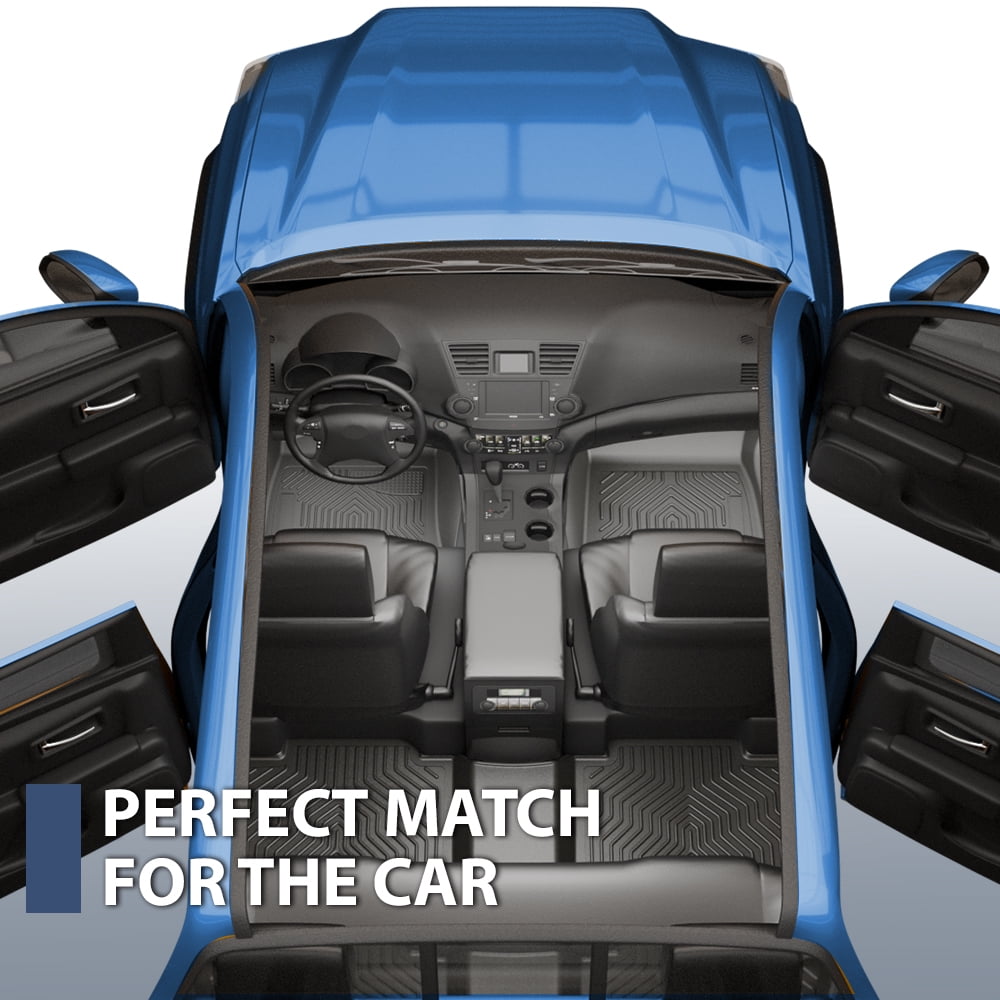 All-Weather TPE Floor Mats Liner Set For 2022-2025 Honda Civic Sedan (Black, 3 Pcs) - View #3