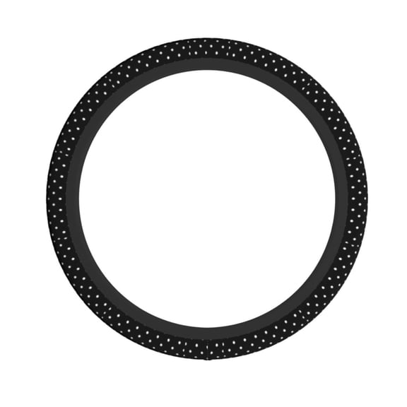 Classic Polka Dot Pattern Art Neoprene Steering Wheel Cover, Stretchable Non-Slip Grip Protector, Universal Fit for Cars SUVs Trucks