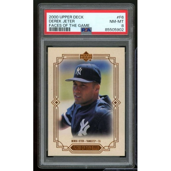 Derek Jeter Card 2000 Upper Deck Faces Of The Game #f6 PSA 8