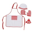 thumbnail image 2 of Ensemble de Costume de Chef pour Enfants, Ensemble de Cuisson pour Filles avec Chapeau de Chef, 2 of 8