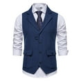 thumbnail image 2 of Munlar Coats For Women,Men's Herringbone Tweed Suit Vest Vintage Lapel Vest Men's Coat, 2 of 9