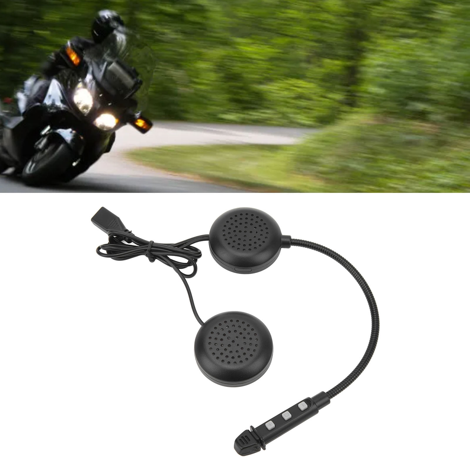 Jadeshay Auriculares Bluetooth Para Casco De Moto – Manos Libres, Altavoces HD, Velcro Ajustable, Compatible Con IOS, Android Y MP3