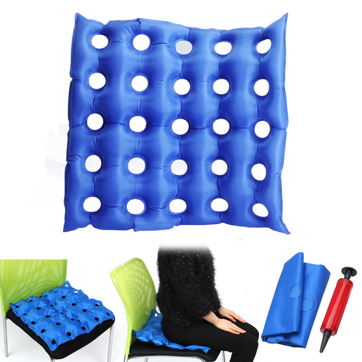 Inflatable PVC Seat Cushion Wheelchair Orthopedic Pain Relief Air Pad