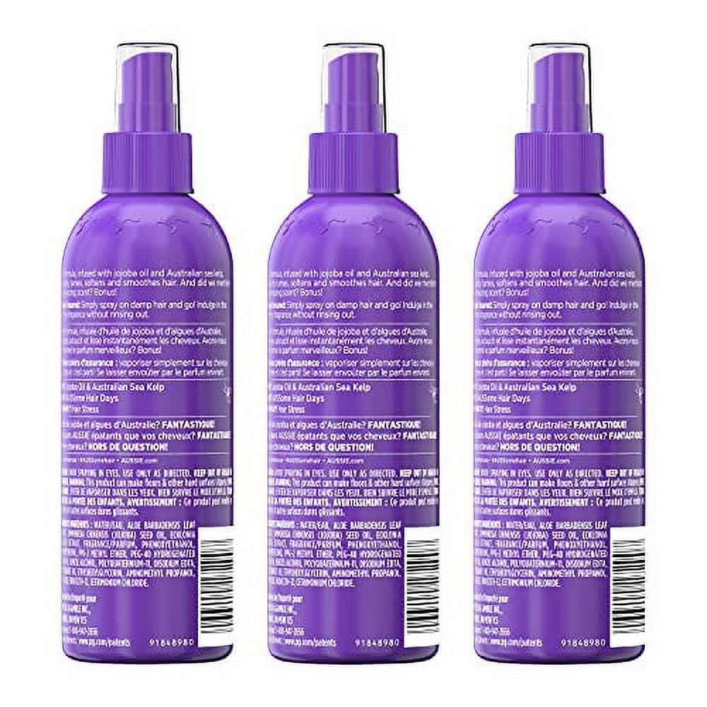 Aussie Leave In Conditioner .. Spray, with Jojoba & .. Sea Kelp, Hair Insurance, .. 8 fl oz, Triple .. Pack