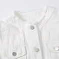 thumbnail image 4 of QASIEATN Fall Coats for Graceful Ladies Fashion, Casual Button Down Denim Vest Sleeveless Distressed Ripped Jacket with Pockets, Womens Winter Tops, 4 of 8