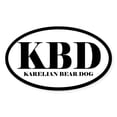 thumbnail image 1 of CafePress - KBD Karelian Bear Dog Sticker - Sticker (Oval), 1 of 1