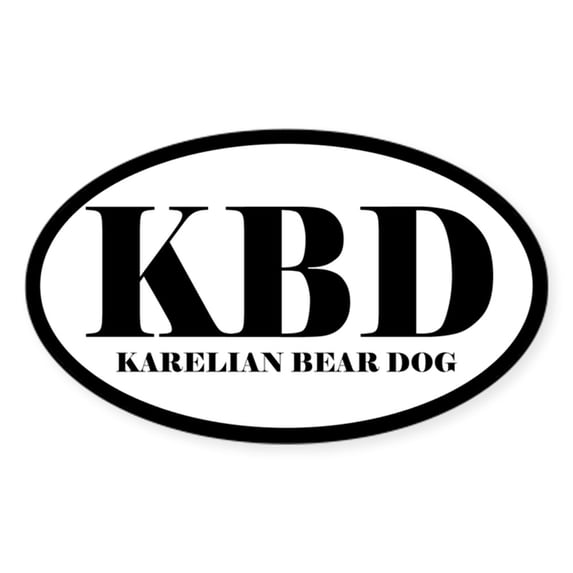 CafePress - KBD Karelian Bear Dog Sticker - Sticker (Oval)