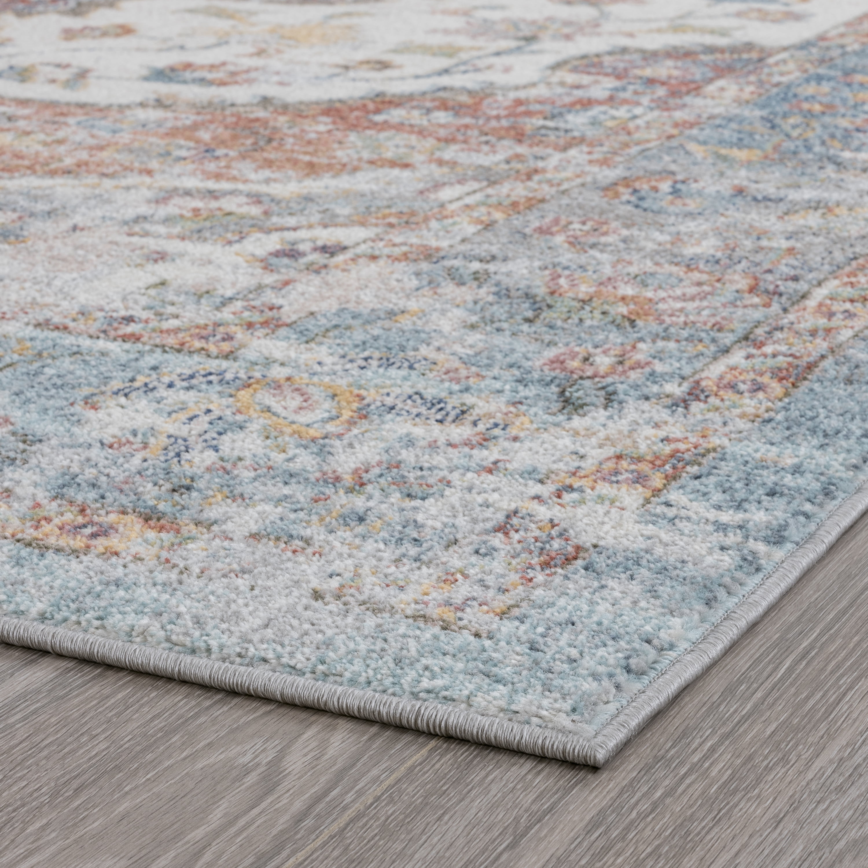 Traditional 3x10 Area Rug (2'8'' x 9'10'') Oriental Gray, Cream Indoor Runner Easy to Clean