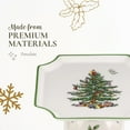 thumbnail image 4 of Spode Christmas Tree Footed Square Cake Plate - 6.5-Inch Holiday Cake Stand for Desserts, Cupcakes, and Treat Display - Made of Fine Porcelain with Iconic Christmas Tree Design, Dishwasher Safe, 4 of 7