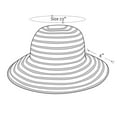 thumbnail image 6 of Tirrinia Women Floppy Straw Sun Hat Wide Brim Striped Beach Cap Foldable, 6 of 6