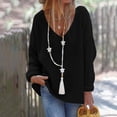thumbnail image 6 of LowProfile Pullover Sweaters for Women Plus Size Long Sleeve Casual Tops Fashion V Neck Loose Solid Winter Fall Knit Sweater, 6 of 7