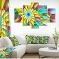 thumbnail image 1 of Multi Color Stained Glass Spirals - Floral Canvas Art Print, 1 of 3