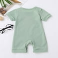 thumbnail image 3 of PENGXIANG Baby Romper Letter Rainbow Print Crew Neck Short Sleeves Breathable with Bottom Snaps Jumpsuit, 3 of 7