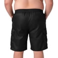 thumbnail image 6 of CIENVNSTG Men's Big & Tall Cargo Shorts Drawstring Elastic Waist Lightweight Multi-Pocket Shorts for Summer Beach & Casual Wear Black 4XL, 6 of 8