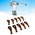 thumbnail image 4 of 10Pcs  Club Headcovers, Neoprene Washable Wide Opening  Iron Head Cover Protective Cover With Zipper, 4 of 8