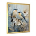 thumbnail image 2 of Designart "Simplified Exotic Birds Amid Cherry Blooms II" Birds Of Paradise Picture Framed Canvas Prints, 2 of 5