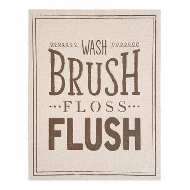 Stratton Home Decor S01438 Wash Brush Floss Flush Wall Art