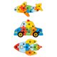 thumbnail image 1 of Rompecabezas para niños pequeños, 3 juegos de rompecabezas de animales, rompecabezas numerados de madera de colores, juguetes educativos de aprendizaje preescolar para niños y bebés Zhivalor  BST3016080-2, 1 of 6