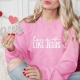 thumbnail image 5 of Tnhcen Women's Crewneck Valentine's Day Sweatshirt, Love Print Long Sleeve Pullover 100% Polyester Casual Fashion Top for Women XS - XL, 5 of 8
