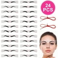 thumbnail image 1 of 24 Pcs Pochoirs à Sourcils, EEEkit Kit d'Autocollants pour Formes de Sourcils, Modèle de Sourcils avec Sangle, 24 Pochoirs à Sourcils Réutilisables pour Femmes, Kit de Définition et de Mise en Forme des Sourcils pour Maquillage de 3 Minutes, 1 of 6
