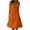 Orange, variant on Lovskoo Sundresses for Women 2024 Sleeveless Solid Beach Tank Mini Dress Casual Crew Neck Dress Summer Ruffle Swing Dresses Dark Blue 5XL