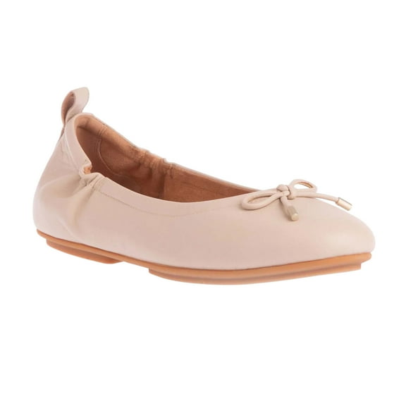 FitFlop Womens Allegro Bow Leather Ballerina Flats