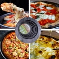 thumbnail image 4 of Bandeja de pizza redonda espesada antiadherente de acero al carbono Sartén para hornear Horno de cocina para el hogar Herramienta de cocina 4 Uds Vogacara HA7291-02B, 4 of 7