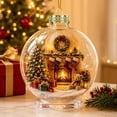 thumbnail image 4 of Antqov Christmas Decorations, Light-up Clear Glowing Christmas Ornament, Hanging Mini Holiday Scene Christmas Tree Ornaments with LED Light for Indoor Home, Office, Party Decor Gifts, 4 of 6