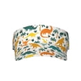 thumbnail image 2 of Kdxio Dinosaurs and Tropical Leaves Print Sun Visor Hat Golf Visor Adjustable Velcro Outdoor Sports Cap for Men Women, 2 of 7