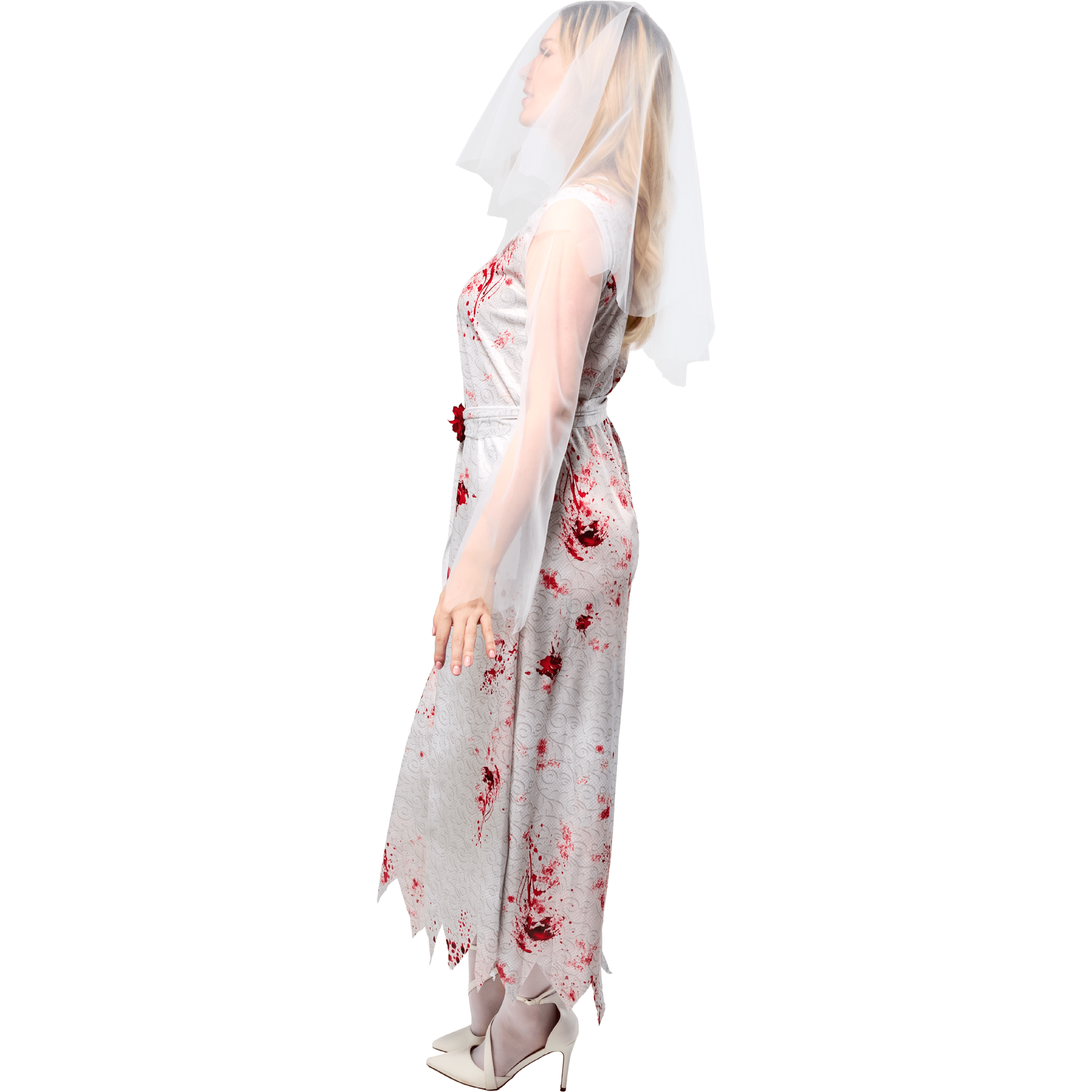 Ghost Bride Halloween Costume for Adults, Women's Size S (4/6), by Way to Celebrate