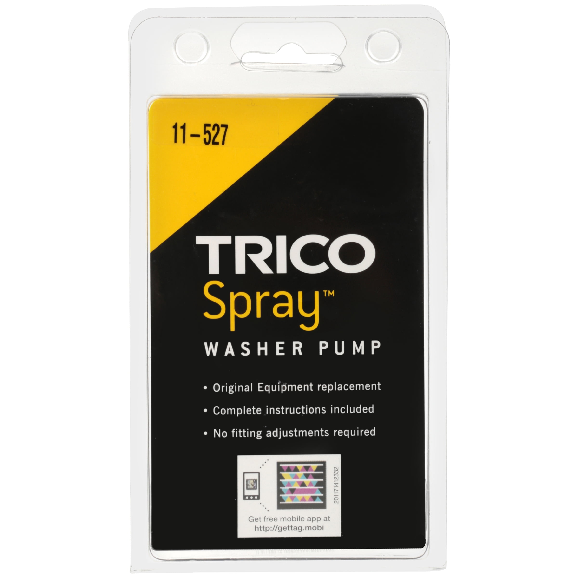 TRICO Spray 11-527 Easy Install OE Replacement Windshield Washer Pump for Select Chevrolet, Chrysler, Dodge, Jeep, Mitsubishi and Nissan Vehicles