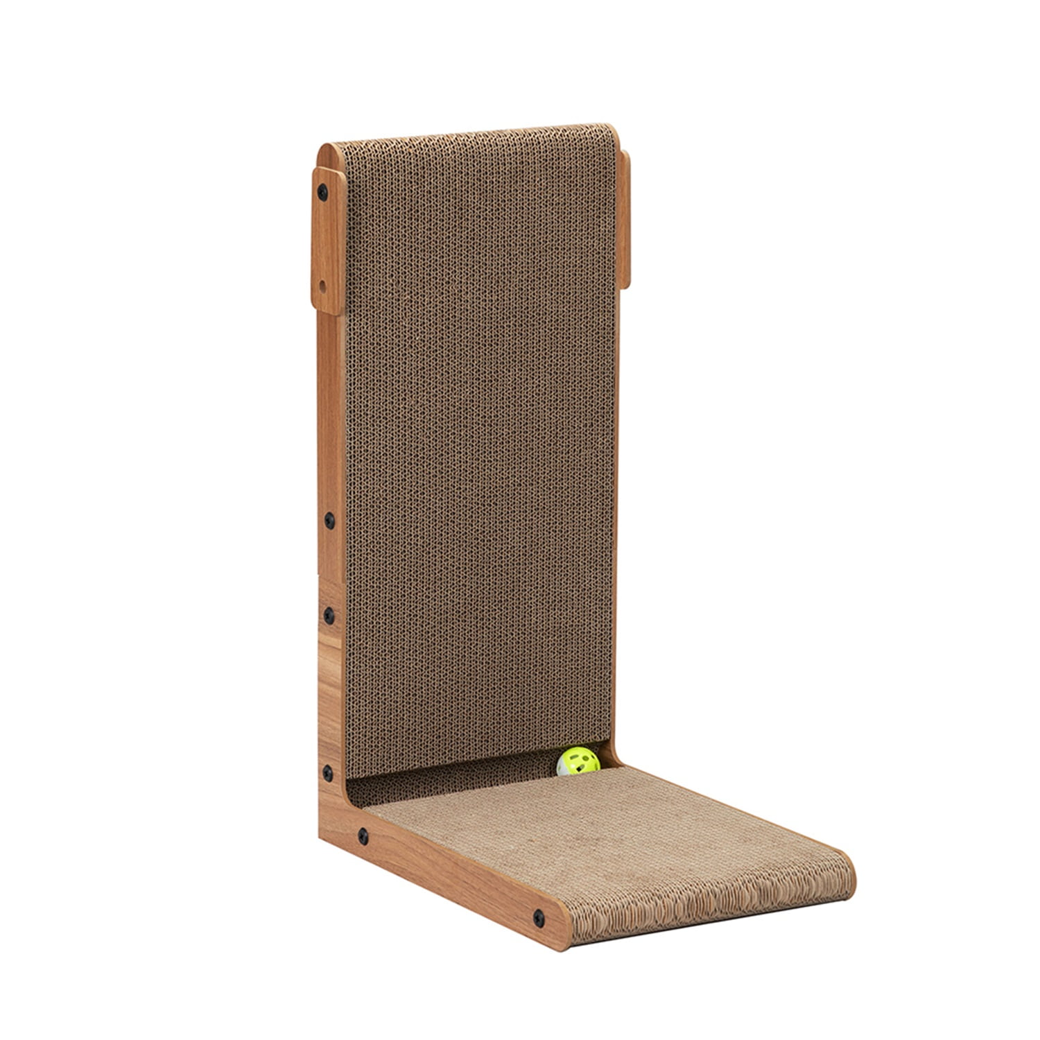 Pefilos Cat Scratching Post Toy Cardboard for Jumbo Adult Cats, Cat Scratcher for Furniture Lounge, Scratch Pad with Catnip, Cat Bed Couch for House, Brown Pefilos Cat Scratching Post Toy Cardboard for Jumbo Adult Cats, Cat Scratcher for Furniture Lounge, Scratch Pad with Catnip, Cat Bed Couch for House, Brown