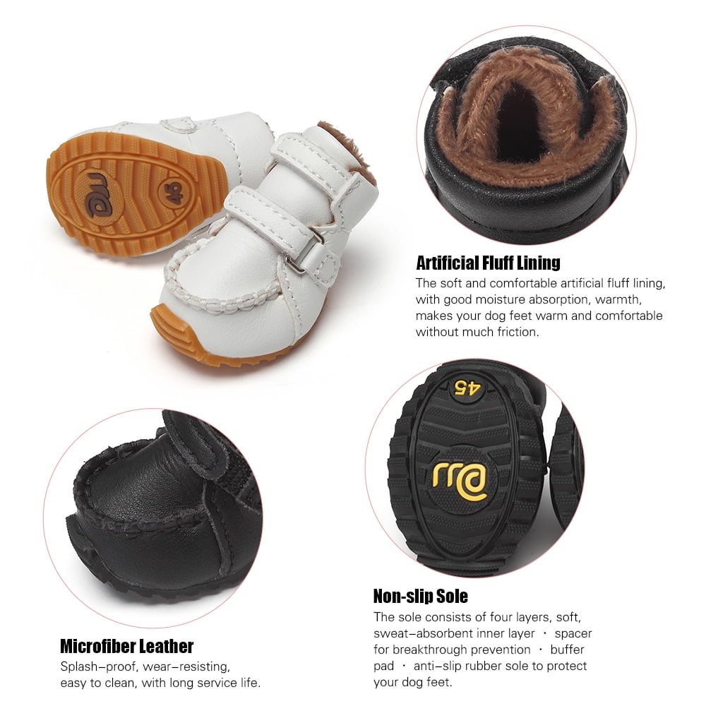 leather dog shoes