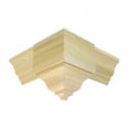 thumbnail image 3 of Hardwood Crown Moulding Outside Corner Block EWCR63, Sapele Mahogany, 3 of 8