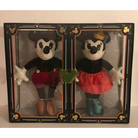 Disney Parks 90th Anniversary Mickey and Minnie Plush Set Limited New with Box