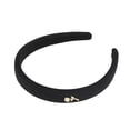 thumbnail image 5 of Unique Bargains 1 Pc Headband Rose Bow Satin Hair Accessories Black, 5 of 5