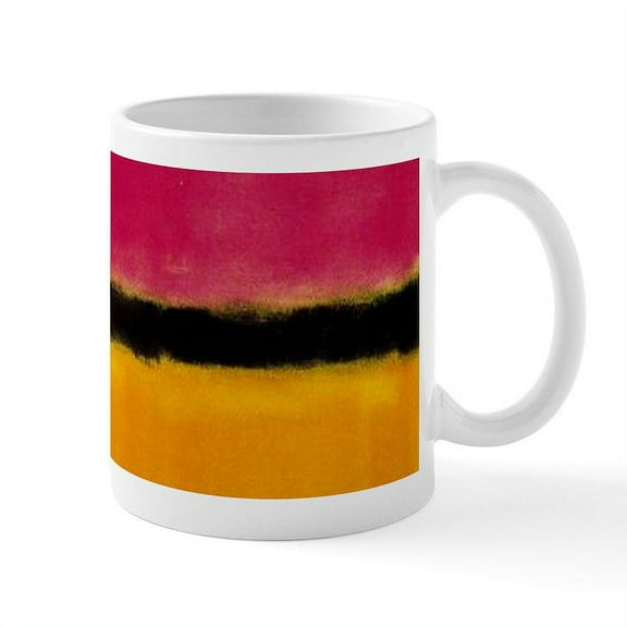 CafePress - ROTHKO MAGENTA YELLOW BLACK 2 Mugs - 11 oz Ceramic Mug - Novelty Coffee Tea Cup