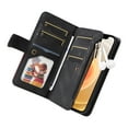 thumbnail image 4 of Multifunctional Case for iPhone 11,[RFID Blocking] 9 Credit Cards Holder with Wrist Strap, Premium PU Leather Zipper Wallet Purse Magnetic Flip Phone Cover For iPhone 11, Black, 4 of 12