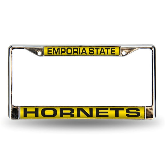 Emporia St. Hornets Chrome Metal Laser Cut License Plate Frame
