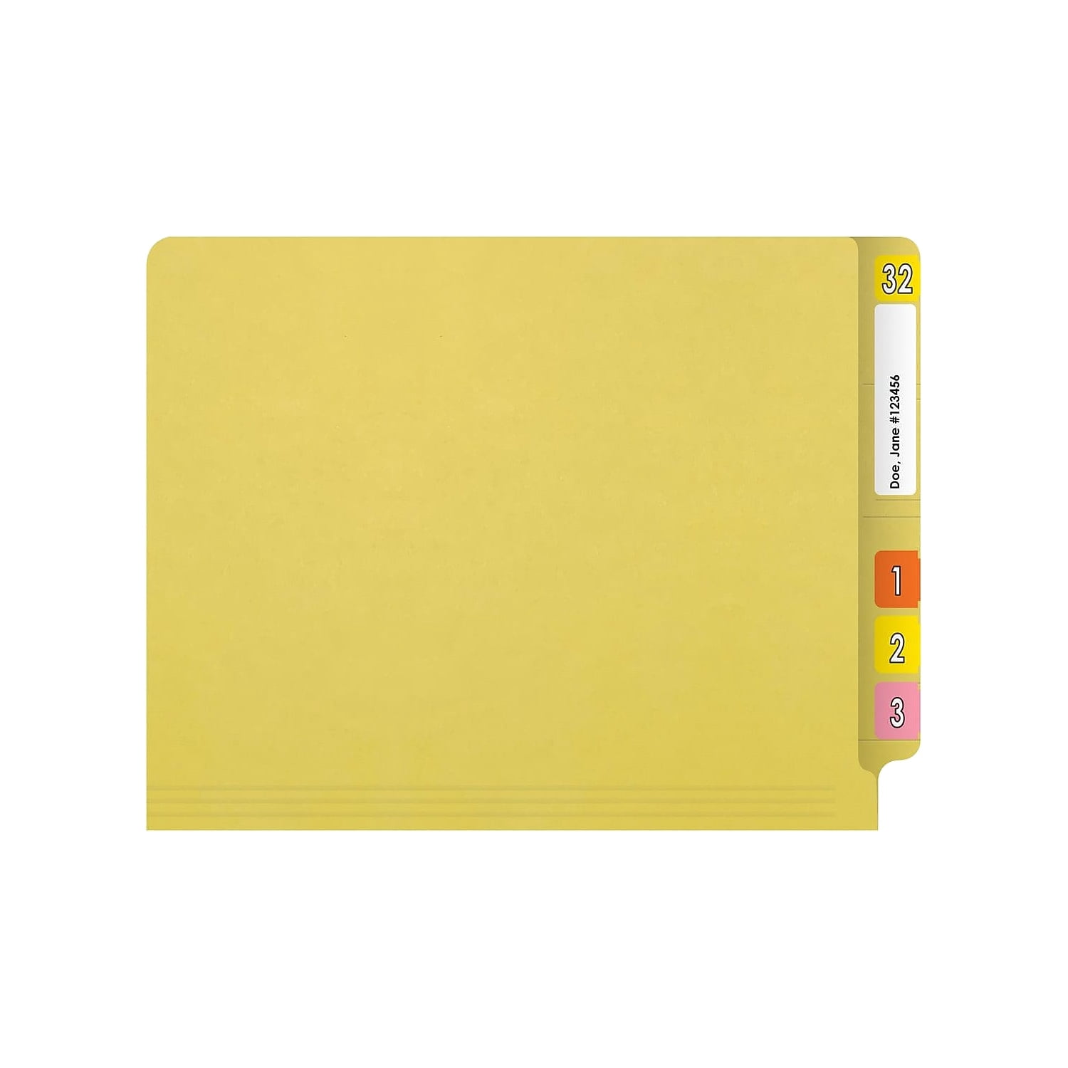 Medical Arts Press Reinforced End Tab File Folder Straight Cut Letter-Size Yellow 50/Box